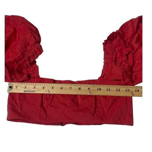 WeWoreWhat‎ Womens Y2K Solid Obe Ruby Coco Crop Top Blouse Medium New - Picture 5 of 16
